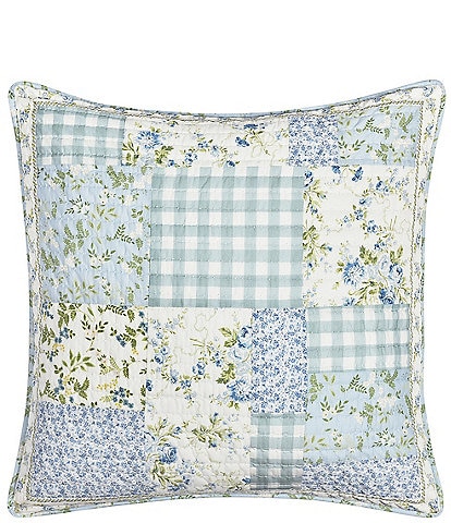 Piper & Wright Karalena Cottage-Inspired Decorative Reversible Quilted Square Pillow