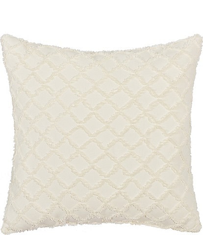 Piper & Wright Lillian Lattice Textured Pattern Reversible Square Pillow