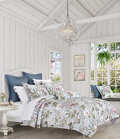 Piper & Wright Sara Bedding Collection Watercolor Floral Printed Comforter Mini Set