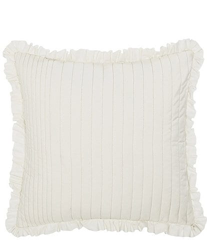 Piper & Wright Songbird Channel Striped Solid Quilted Square Decorative Throw Pillow