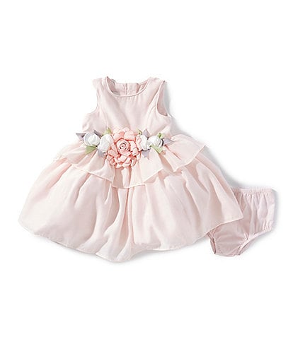 Pippa & Julie Baby Girls 12-24 Months Dani Sleeveless Peplum Organza Dress
