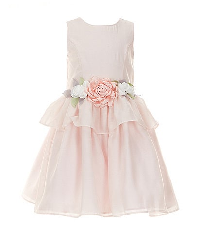 Pippa & Julie Little Girls 2T-6X Sleeveless Dani Peplum-Waist Fit & Flare Dress