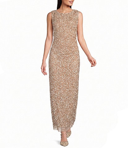 Pisarro Nights Sleeveless Sequin Midi Gown