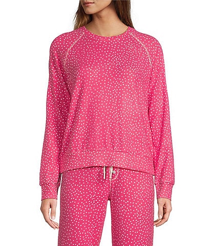 PJ Salvage Dotted Butter Jersey Long Sleeve Coordinating Sleep Top