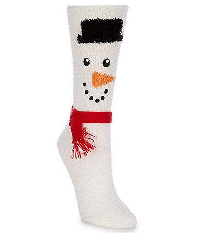 PJ Salvage Fun Socks: Cozy Plush Snowman Socks