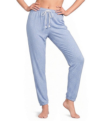 PJ Salvage Polka Dot Print Peachy Knit Coordinating Sleep Pants