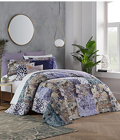 Poetic Wanderlust Tracy Porter Lavender Mixed Media Patchwork Lillian Quilt