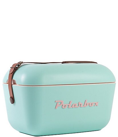 Polarbox Classic Portable Cooler with Natural Leather Strap 13-Quarts