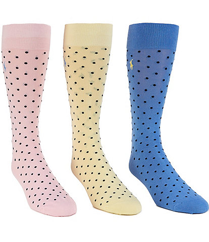 Polo Ralph Lauren Classic Dot Dress Socks 3-Pack