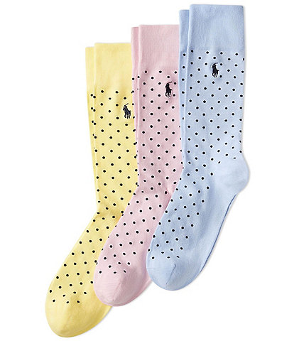 Polo Ralph Lauren Classic Dot Dress Socks 3-Pack