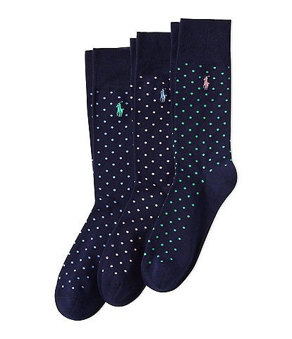 Polo Ralph Lauren Classic Dot Dress Socks 3-Pack