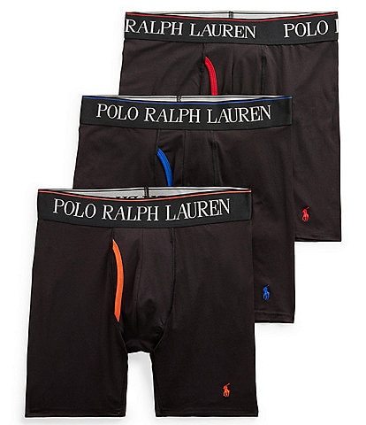 Polo Ralph Lauren 4D Flex Cooling Microfiber 6" Long Leg Boxer Brief 3-Pack