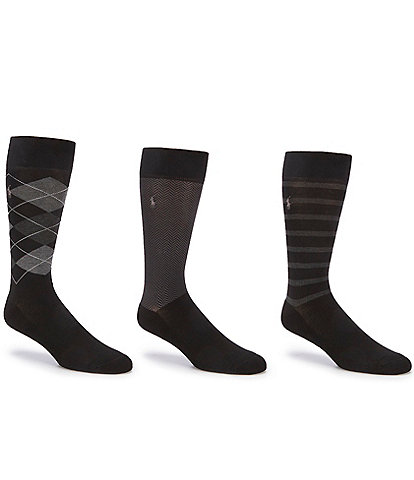 Polo Ralph Lauren Argyle Crew Socks 3-Pack