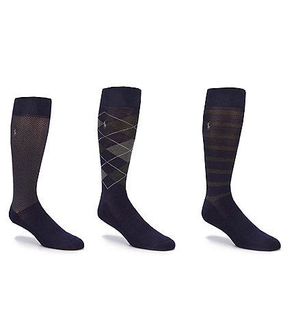 Polo Ralph Lauren Argyle Crew Socks 3-Pack