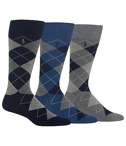 Polo Ralph Lauren Assorted Argyle Dress Socks 3-Pack