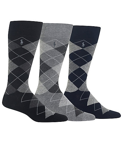 Polo Ralph Lauren Argyle Dress Socks 3-Pack