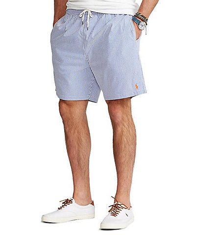 Polo Ralph Lauren Big & Tall 6.5#double; Inseam and 7.5#double; Inseam Traveler Seersucker Board Shorts