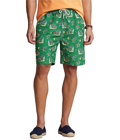 Polo Ralph Lauren Big & Tall 6.5#double; Inseam and 7.5#double; Inseam Printed Traveler Swim Trunks