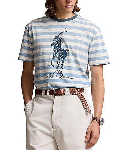 Polo Ralph Lauren Big & Tall Classic Fit Big Pony Striped Jersey Short Sleeve T-Shirt