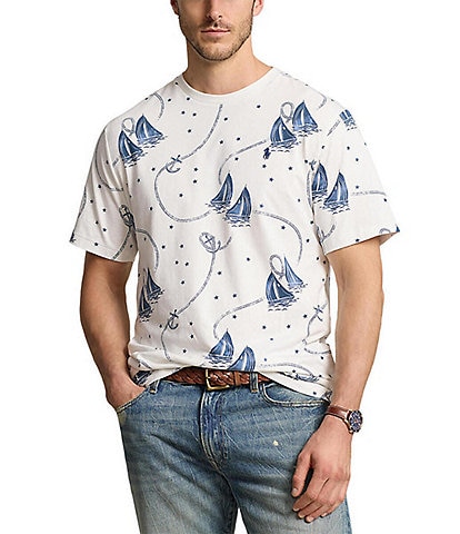 Polo Ralph Lauren Big & Tall Classic Fit Nautical Print Short Sleeve T-Shirt