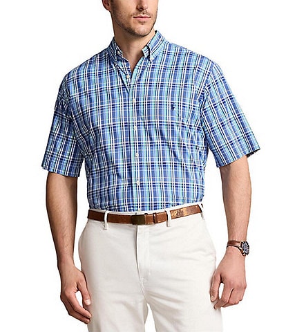 Polo Ralph Lauren Big & Tall Classic Fit Performance Short Sleeve Plaid Shirt