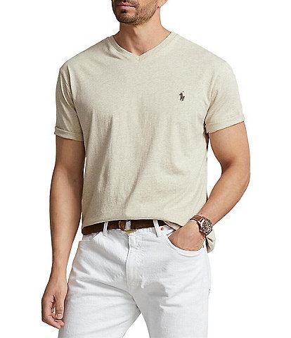 Polo Ralph Lauren Big & Tall Classic-Fit Short-Sleeve Cotton Jersey V-Neck Tee