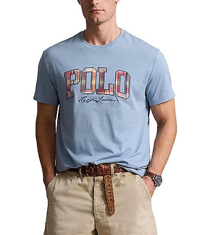 Polo Ralph Lauren Big & Tall Classic-Fit Short Sleeve Plaid-Logo Jersey T-Shirt