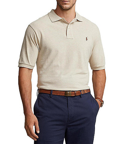 Polo Ralph Lauren Big & Tall Classic Fit Solid Cotton Mesh Polo Shirt