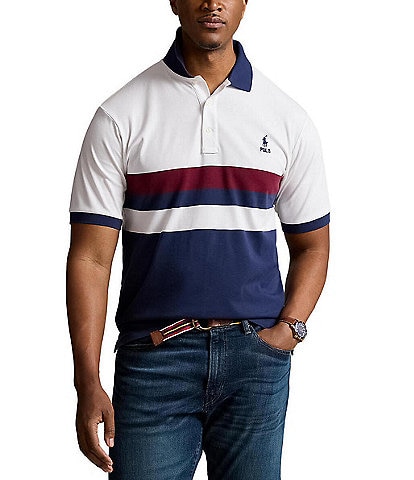 Polo Ralph Lauren Big & Tall Classic Fit Soft Cotton Color Block Short Sleeve Polo Shirt