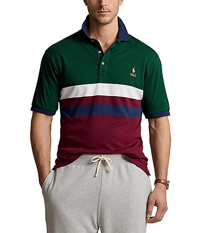 Polo Ralph Lauren Big & Tall Classic Fit Soft Cotton Color Block Short Sleeve Polo Shirt