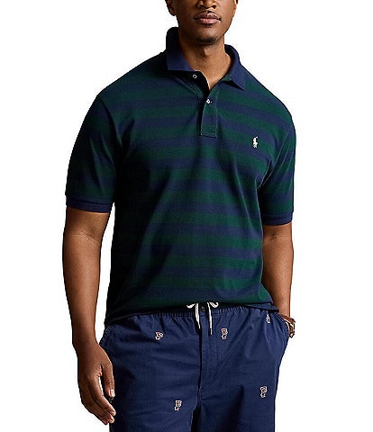 Polo Ralph Lauren Big & Tall Classic Fit Stripe Mesh Short Sleeve Polo Shirt
