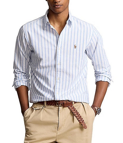 Polo Ralph Lauren Big & Tall Classic Fit Stripe Oxford Long Sleeve Woven Shirt