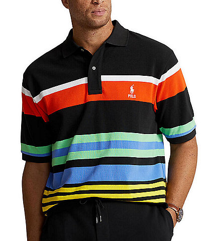 Polo Ralph Lauren Big & Tall Classic-Fit Striped Short Sleeve Mesh Polo Shirt