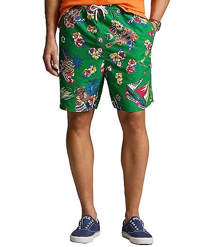 Polo Ralph Lauren Big & Tall Classic Fit Traveler Polo Bear 6.5#double; Inseam And 7.5#double; Inseam Swim Trunks