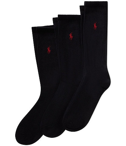 Polo Ralph Lauren Big & Tall Cushioned Athletic Crew Socks 3-Pack