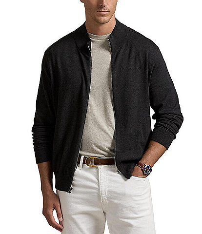 Polo Ralph Lauren Big & Tall Full-Zip Mockneck Sweater