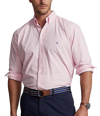 Polo Ralph Lauren Big & Tall Garment-Dye Oxford Long Sleeve Woven Shirt