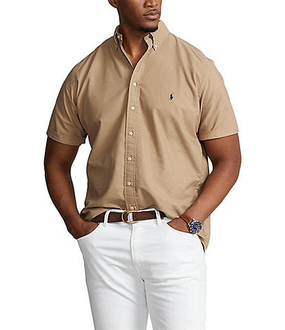 Polo Ralph Lauren Big & Tall Garment-Dye Oxford Short-Sleeve Woven Shirt