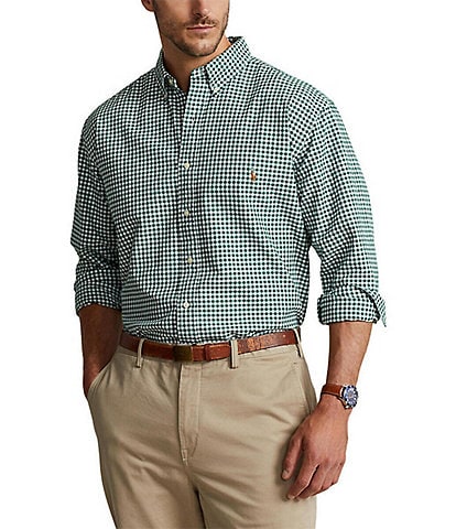 Polo Ralph Lauren Big & Tall Gingham Oxford Long-Sleeve Woven Shirt