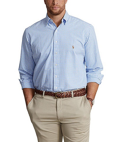 Polo Ralph Lauren Big & Tall Gingham Oxford Long-Sleeve Woven Shirt