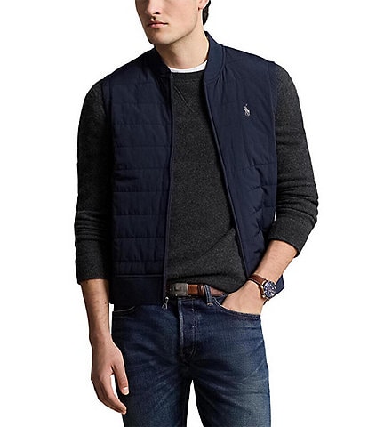 Polo Ralph Lauren Big & Tall Hybrid Full-Zip Double-Knit Vest