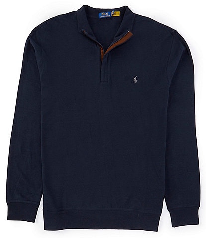 Polo Ralph Lauren Big & Tall Luxury Jersey Quarter-Zip Pullover