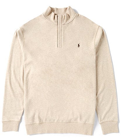 Polo Ralph Lauren Big & Tall Luxury Jersey Quarter-Zip Pullover