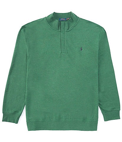 Polo Ralph Lauren Big & Tall Luxury Jersey Quarter-Zip Pullover