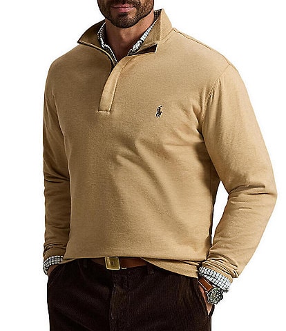 Polo Ralph Lauren Big & Tall Luxury Jersey Quarter-Zip Pullover