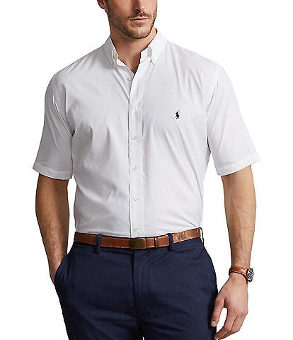 Polo Ralph Lauren Big & Tall Performance Stretch Short-Sleeve Woven Shirt