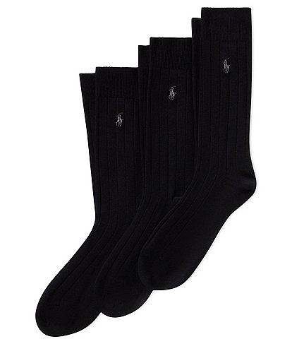 Polo Ralph Lauren Big & Tall Ribbed Slack Socks 3-Pack