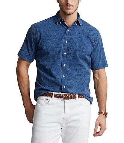 Polo Ralph Lauren Big & Tall Seersucker Short Sleeve Woven Shirt