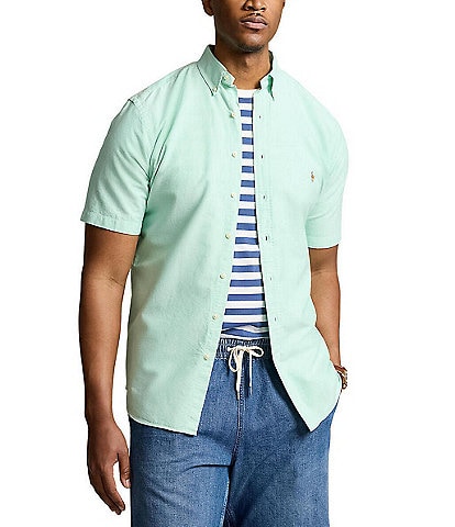 Polo Ralph Lauren Big & Tall Solid Oxford Short Sleeve Woven Shirt