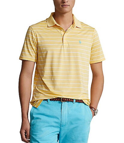 Polo Ralph Lauren Big & Tall Stripe Print Performance Stretch Short Sleeve Polo Shirt